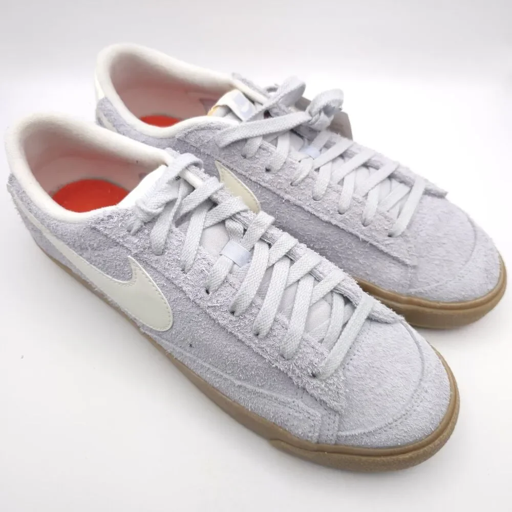 NIKE Sneakers 12 Blazer Low 77 Women’s Suede Gray‎ Vintage Gum Light FQ8060-003